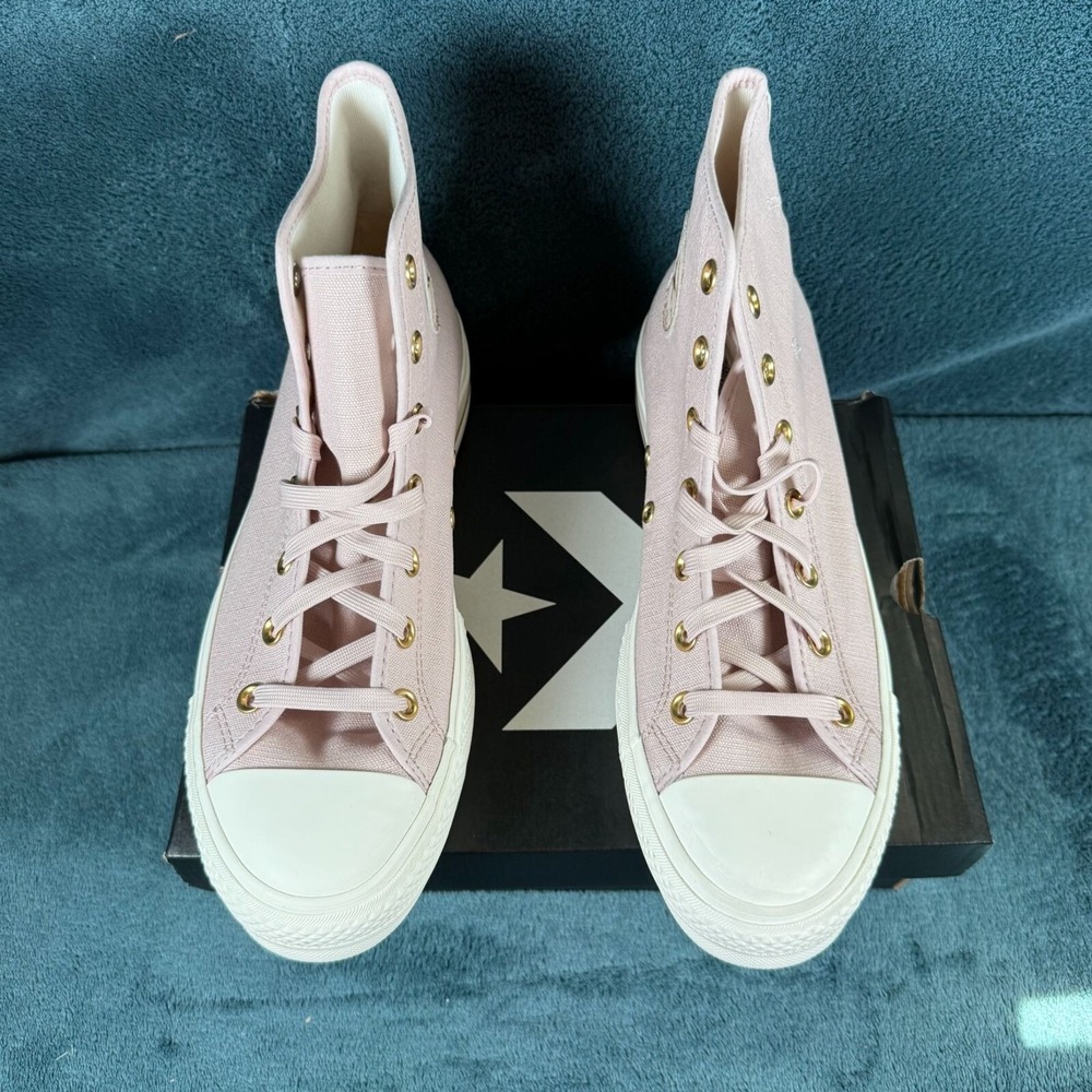 Converse Women's 9.5 High Top Chuck Taylor All Star Lift Sneakers Pink Canvas - Picture 5 of 7